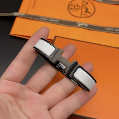 [LOXURA]H BRACELET 12MM BLACK WHITE CERAMIC