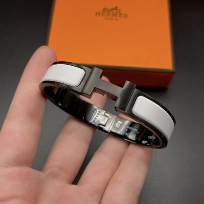 [LOXURA]H BRACELET 12MM BLACK WHITE CERAMIC