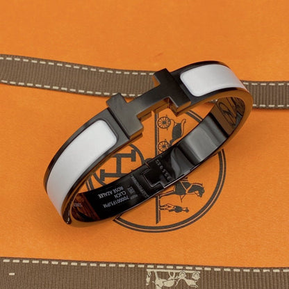 [LOXURA]H BRACELET 12MM BLACK WHITE CERAMIC