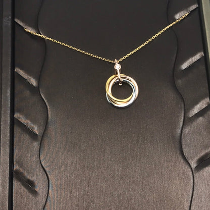 [LOXURA]TRINITY  NECKLACE 1 DIAMOND