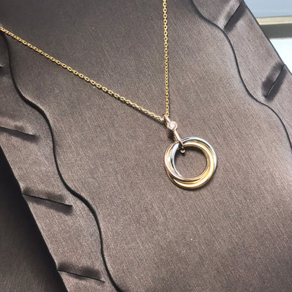 [LOXURA]TRINITY  NECKLACE 1 DIAMOND