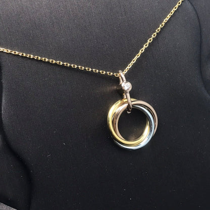 [LOXURA]TRINITY  NECKLACE 1 DIAMOND