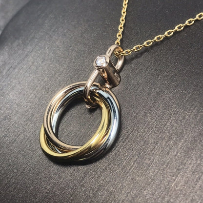 [LOXURA]TRINITY  NECKLACE 1 DIAMOND
