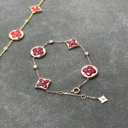 [LOXURA]STAR AND SUN CARNELIAN 4 MOTIFS 3 DIAMONDS