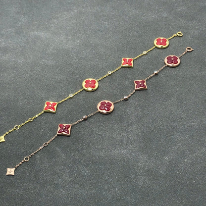 [LOXURA]STAR AND SUN CARNELIAN 4 MOTIFS 3 DIAMONDS