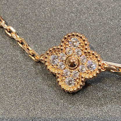 [LOXURA] CLOVER 5 MOTIF FULL DIAMOND BRACELET COLLECTION