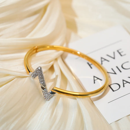 [LOXURA]VOLTE UPSITE DOWN GOLD DIAMOND BRACELET