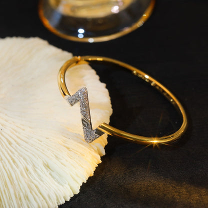 [LOXURA]VOLTE UPSITE DOWN GOLD DIAMOND BRACELET