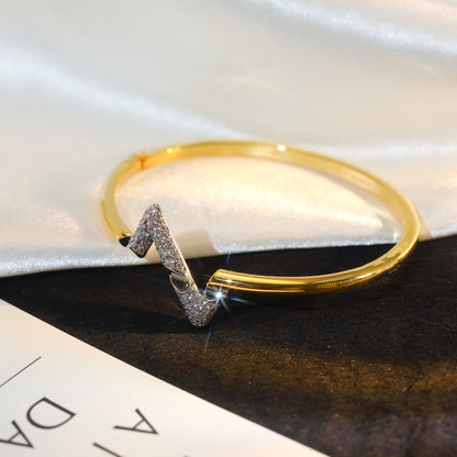 [LOXURA]VOLTE UPSITE DOWN GOLD DIAMOND BRACELET