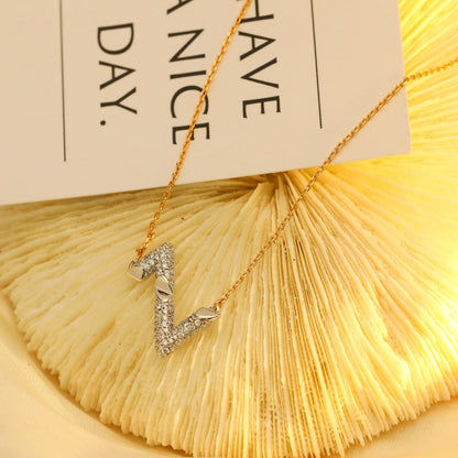 [LOXURA]VOLT SILVER DIAMOND PEDANT NECKLACE