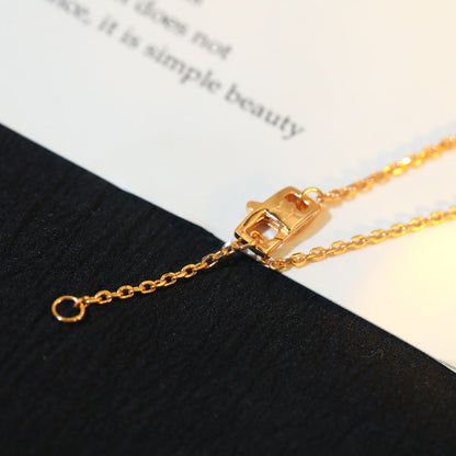 [LOXURA]STAR AND SUN DIAMOND PINK GOLD NECKLACE
