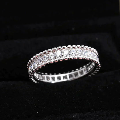 [LOXURA]PERLEE DIAMOND SILVER RING