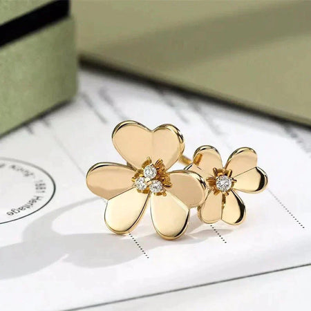 [LOXURA]CLOVER COMOS GOLD DIAMOND RING