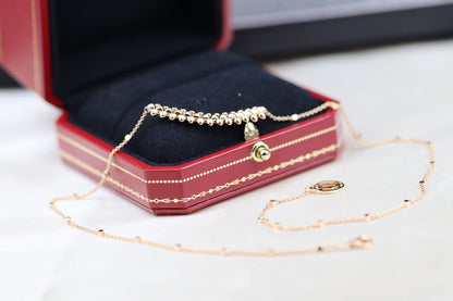 [LOXURA]CLASH PINK GOLD NECKLACE
