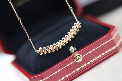 [LOXURA]CLASH PINK GOLD NECKLACE