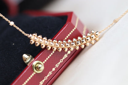 [LOXURA]CLASH PINK GOLD NECKLACE