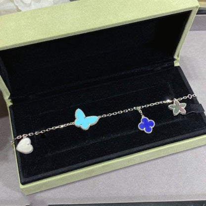 [LOXURA]LUCKY SPRING SILVER BRACELET 4 MOTIF