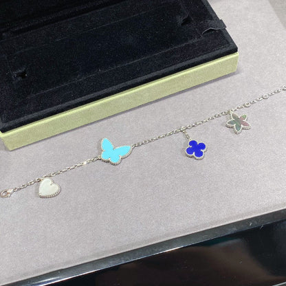 [LOXURA]LUCKY SPRING SILVER BRACELET 4 MOTIF