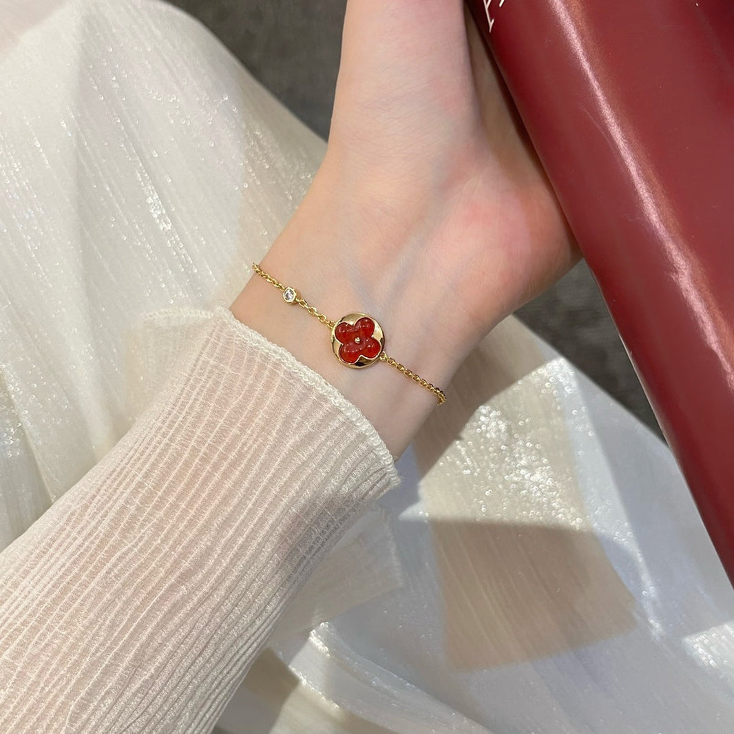 [LOXURA]SUN PEDANT CARNELIAN BRACELET