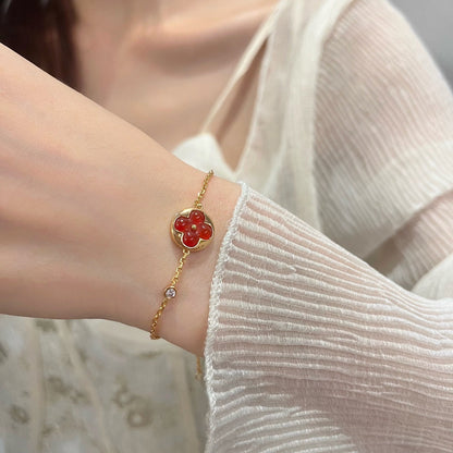[LOXURA]SUN PEDANT CARNELIAN BRACELET