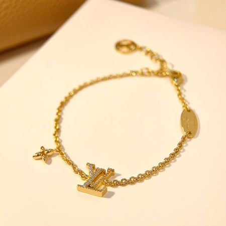 [LOXURA]LOGO STAR MOTIF GOLD BRACELET