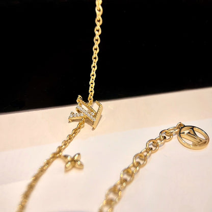 [LOXURA]LOGO STAR MOTIF GOLD BRACELET