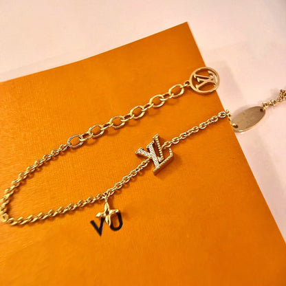 [LOXURA]LOGO STAR MOTIF GOLD BRACELET