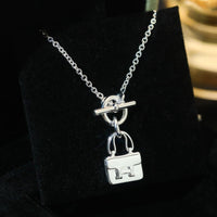 [LOXURA]POP H PEDANT SILVER NECKLACE