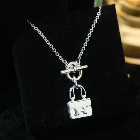 [LOXURA]POP H PEDANT SILVER NECKLACE