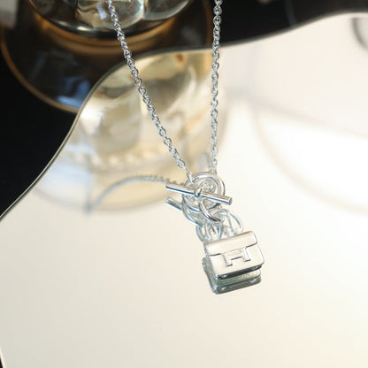 [LOXURA]POP H PEDANT SILVER NECKLACE