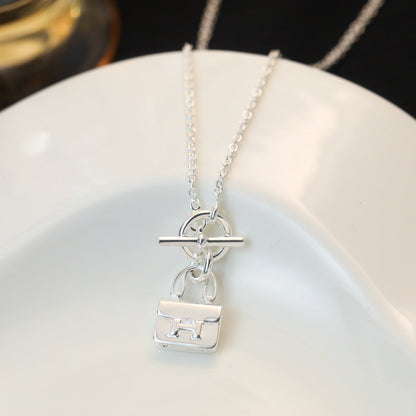[LOXURA]POP H PEDANT SILVER NECKLACE