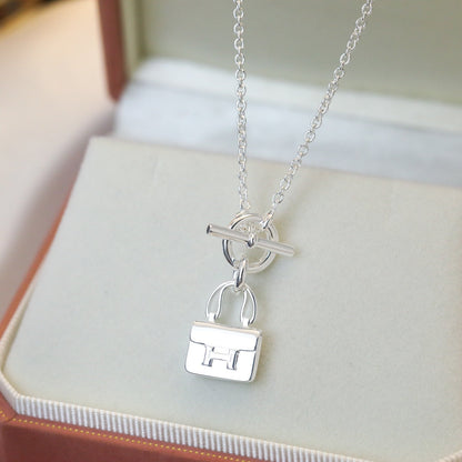 [LOXURA]POP H PEDANT SILVER NECKLACE