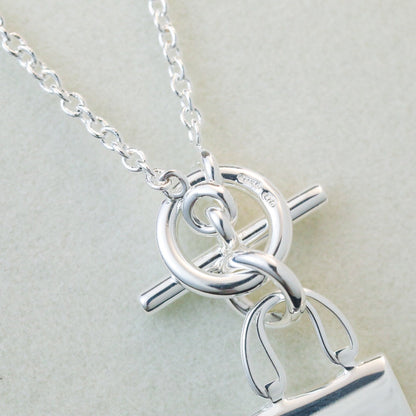 [LOXURA]POP H PEDANT SILVER NECKLACE