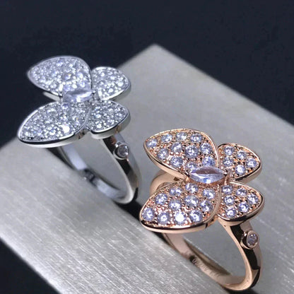 [LOXURA]BUTTERFLY PINK GOLD DIAMOND RING