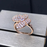 [LOXURA]BUTTERFLY PINK GOLD DIAMOND RING
