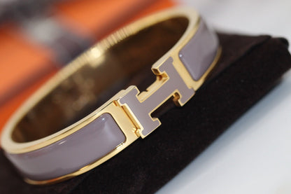 [LOXURA]H BRACELET 12MM BROWN