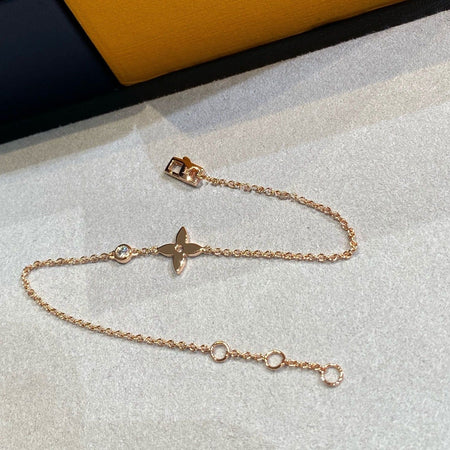 [LOXURA]STAR DIAMOND PINK GOLD BRACELET