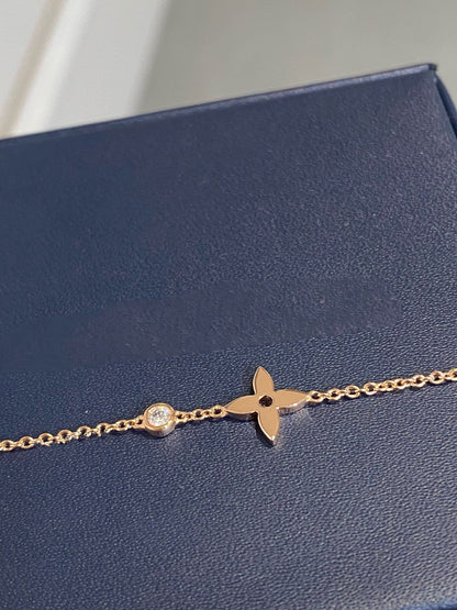 [LOXURA]STAR DIAMOND PINK GOLD BRACELET