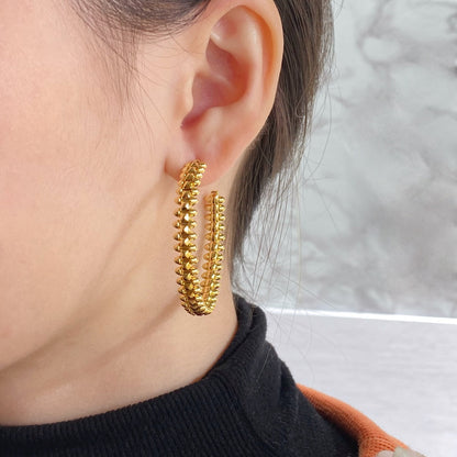 [LOXURA]CLASH HOOP LARGE EARRINGS