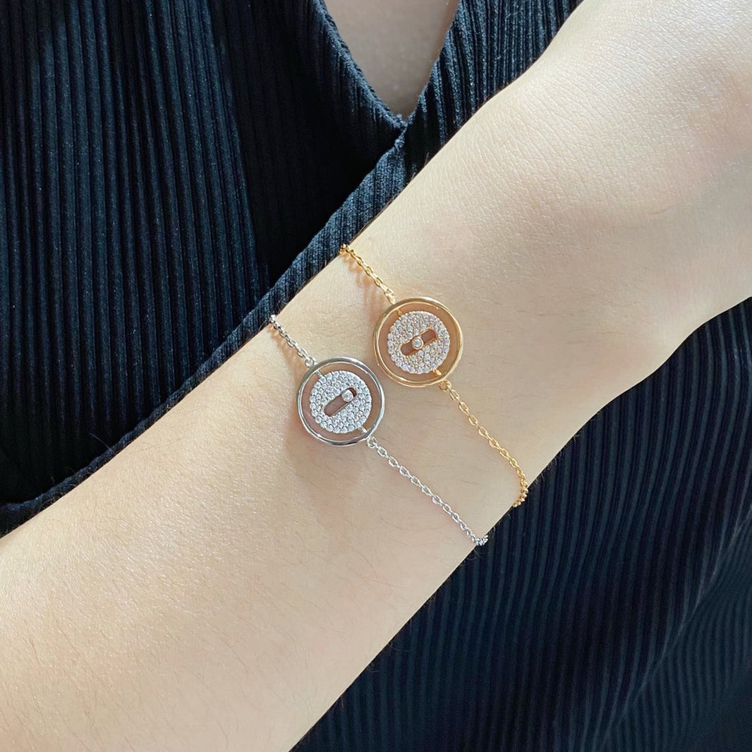 [LOXURA]LUCKY MOVE DIAMOND PAVED BRACELET