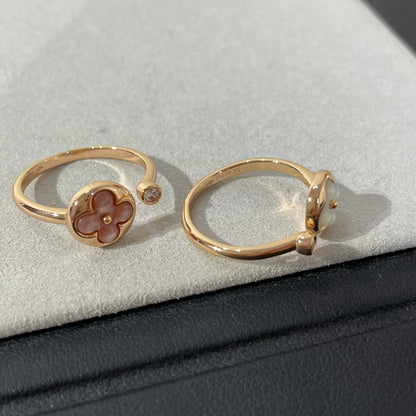 [LOXURA]SUN 1 DIAMOND PINK MOP RING