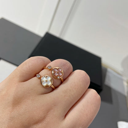 [LOXURA]SUN 1 DIAMOND PINK MOP RING