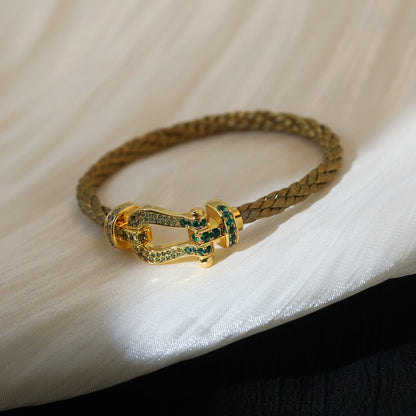 [LOXURA]FORCE 10 GOLD GREEN DIAMOND PAVED