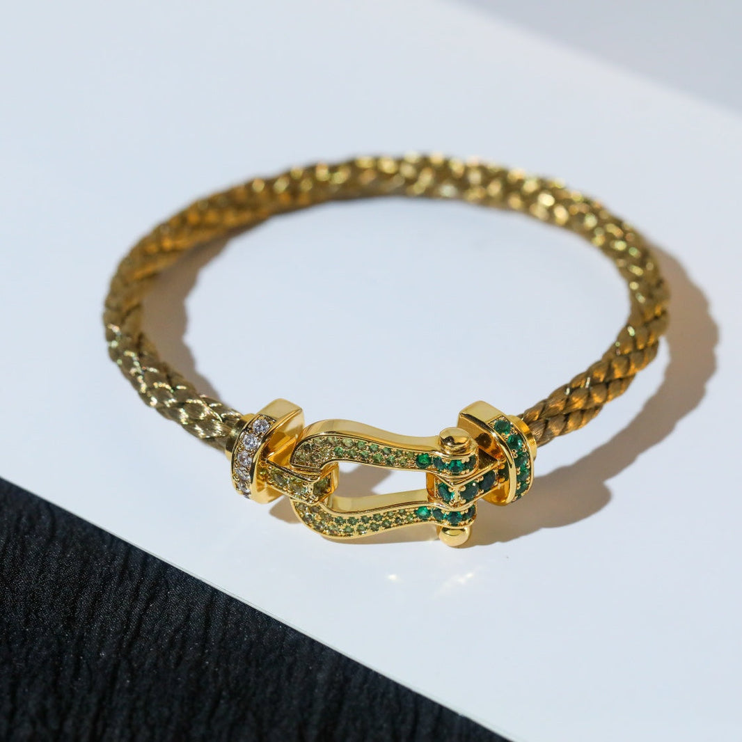 [LOXURA]FORCE 10 GOLD GREEN DIAMOND PAVED