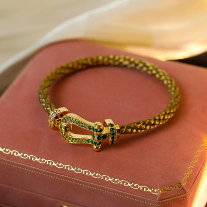 [LOXURA]FORCE 10 GOLD GREEN DIAMOND PAVED