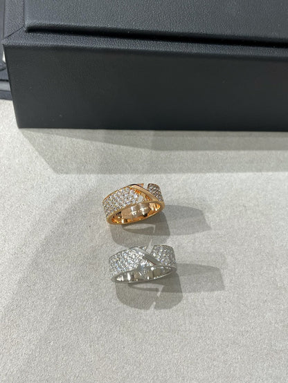 [LOXURA]LIENS EVIDENCE  DIAMOND PAVED RING