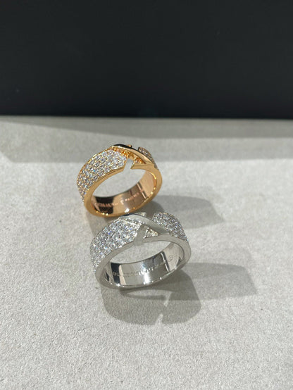 [LOXURA]LIENS EVIDENCE  DIAMOND PAVED RING