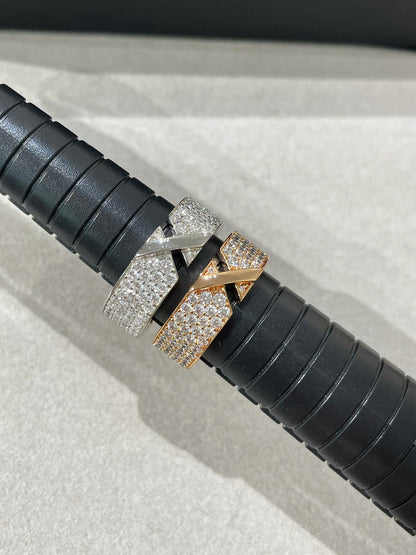 [LOXURA]LIENS EVIDENCE  DIAMOND PAVED RING