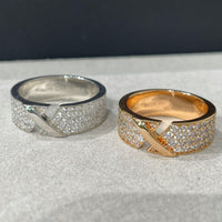 [LOXURA]LIENS EVIDENCE  DIAMOND PAVED RING