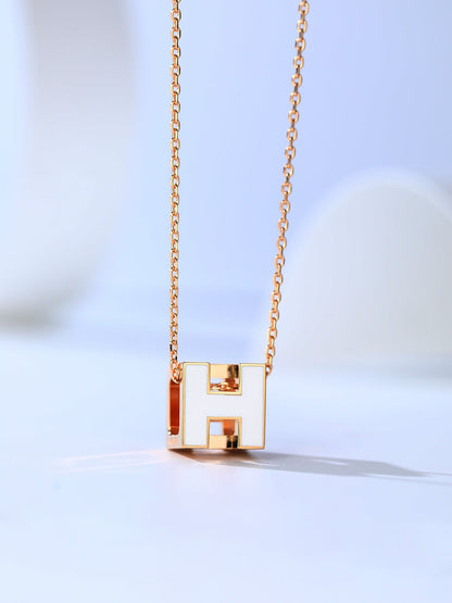 [LOXURA]H CAGE PINK GOLD NECKLACE